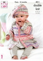 Knitting Pattern - King Cole 4011 - Cherish DK - Baby Set